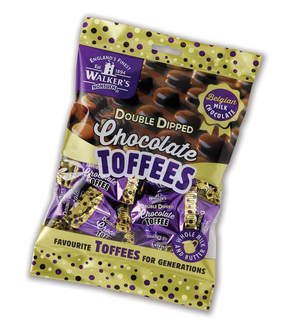Walker's Nonsuch Double Dipped Chocolate Toffees 135g 12 x 135g Bags