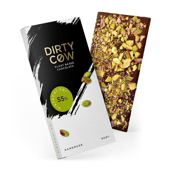 Dirty Cow Pistachi Yo! Plant Based Chocolate Bar 80g 1 x 80g Bar