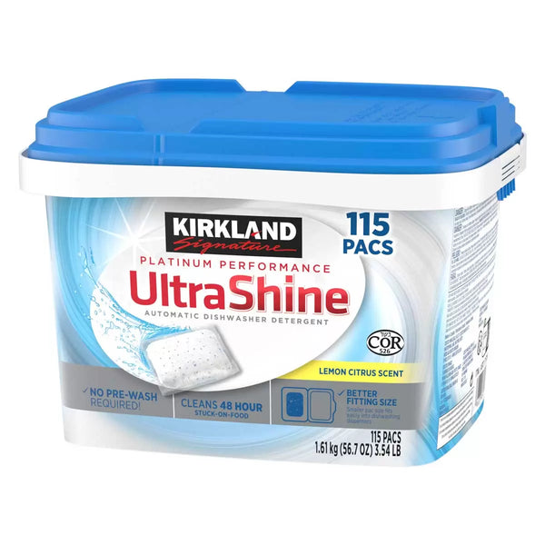 Kirkland Signature Ultra Shine Dishwasher Packs, 115 Count