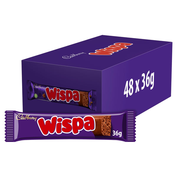 Cadbury Wispa Chocolate Bar 36g 48 x 36g Bars
