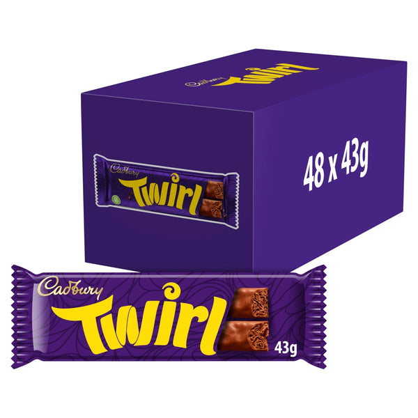 Cadbury Twirl Chocolate Bars 48 x 43g Bars