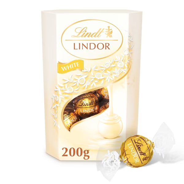 Lindt Lindor White Chocolate Truffles Box 200g 1 x 260g Box