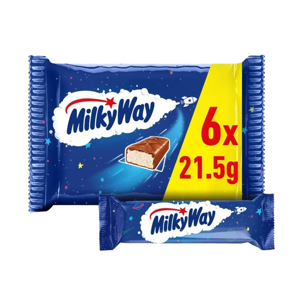 Milky Way Nougat & Milk Chocolate Snack Bars Multipack 6 Pack 13 x 129g Packs