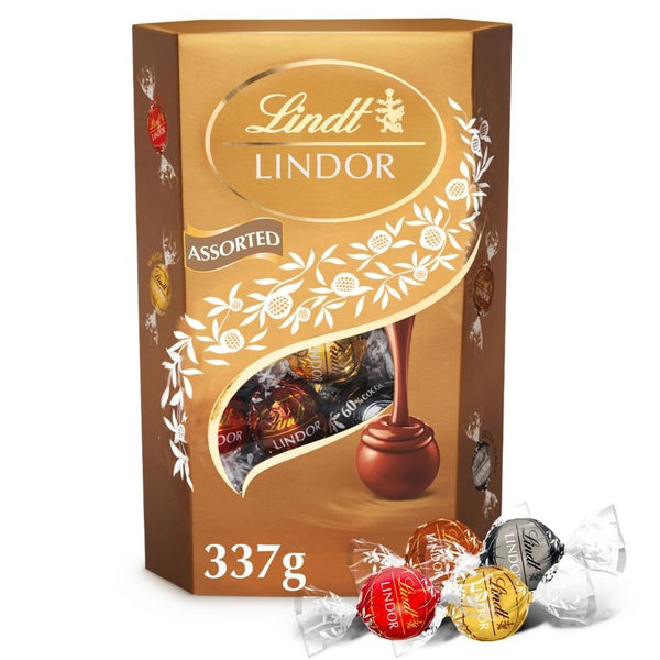 Lindt Lindor Assorted Chocolate Truffles Box 337g 1 x 337g Box