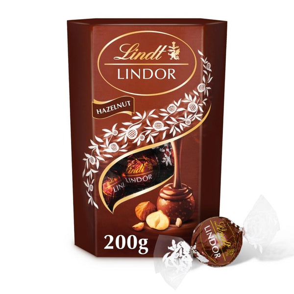 Lindt Lindor Hazelnut Truffles Chocolate Truffles 200g 1 x 200g Box