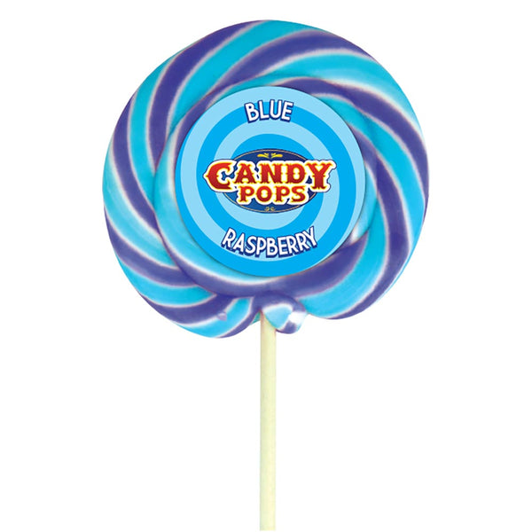 Candy Pops Blue Raspberry Large Wheel Lollies 75g x 30 Lollies
