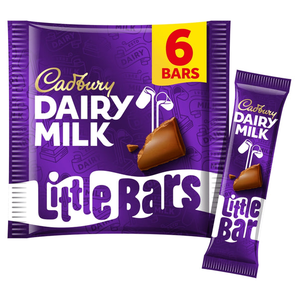 Cadbury Dairy Milk Little Bars Chocolate Bars 6 Pack Multipack 108g 18 x (6 x 18g)