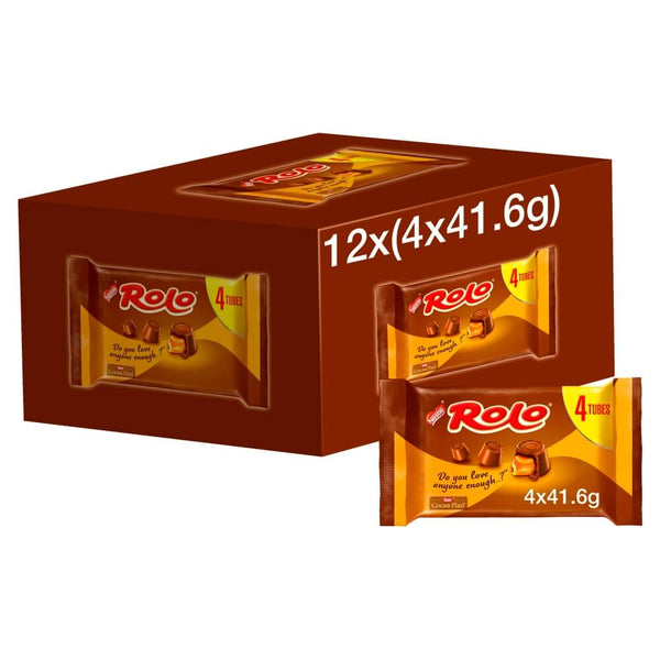 Rolo Milk Chocolate & Caramel Tube Multipack 41.6g 4 Pack 12 x (4 x 41.6g)