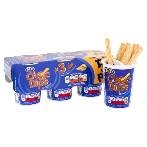 KP Choc Dips Original 84g 3 Pack 8 x (3x28g)