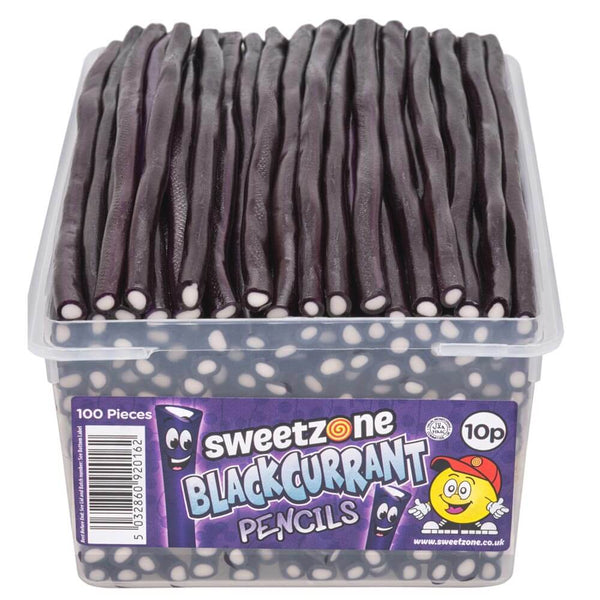 Sweet zone Blackcurrant Pencils 10p Tub