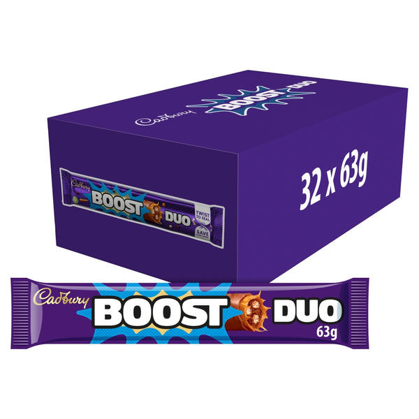 Cadbury Boost Duo Chocolate Bar 63g 32 x 63g Bars