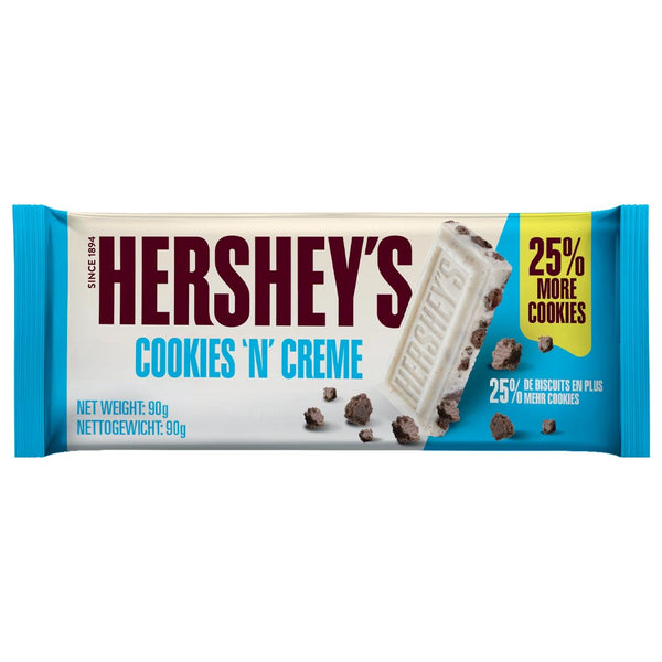 Hershey's Cookies 'N' Creme Chocolate Bar 24 x 90g Bars