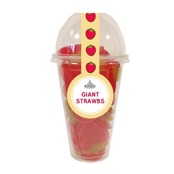 Bonds Giant Strawberries Candy Cup 260g x 8 Cups