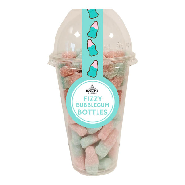 Bonds Fizzy Bubblegum Bottles Candy Cup 230g x 8 Cups