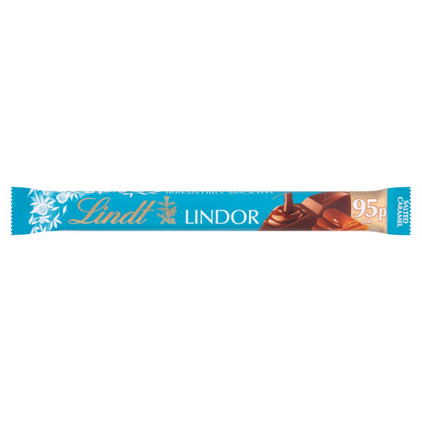 Lindt Lindor Salted Caramel Milk Chocolate Bar 38g 95p PMP x 24 Bars