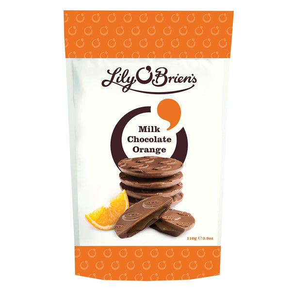 Lily O'Brien's Milk Chocolate Orange Discs Bag 110g x 6 Bars