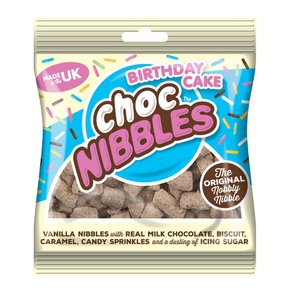 Sweet Dreams Birthday Cake Choc Nibbles Bag 150g x 12 Bags
