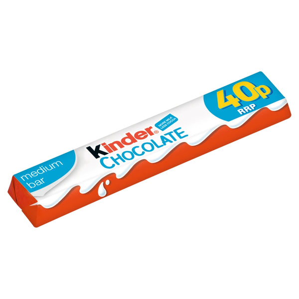 Kinder Chocolate Medium Bar 21g 40p PMP 36 x 21g Bars