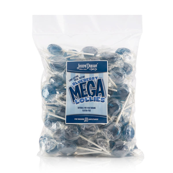 Dobsons Wrapped Blueberry Mega Lollies Bag 1.9kg