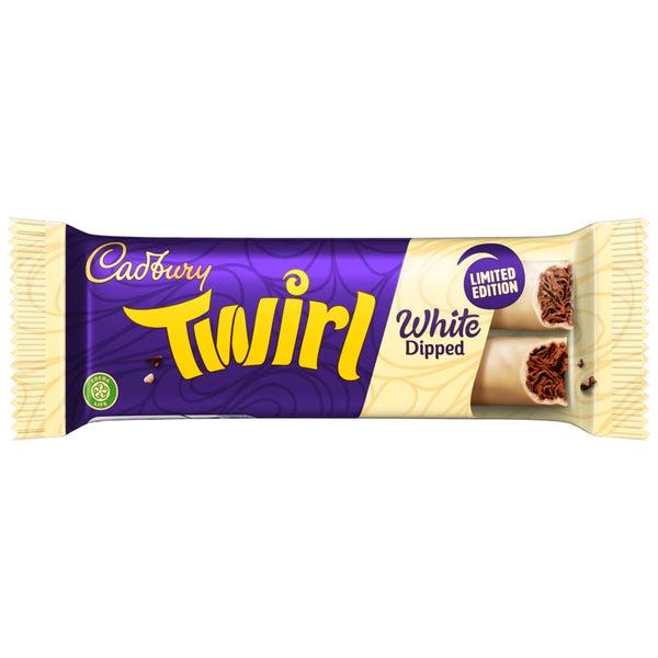 Cadbury Twirl White Dipped Limited Edition Chocolate Bar 43g x 48 bars