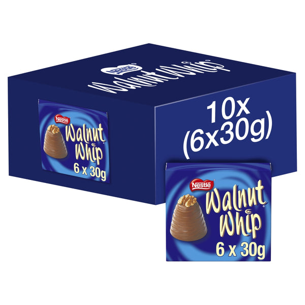 Walnut Whip Milk Chocolate 30g Multipack of 6 10 x (6 x 30g) Boxes