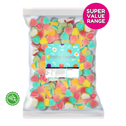 Candycrave Super Value Fruity Hearts Mix 1kg