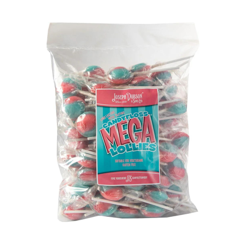 Dobson Mega Lolly Wrapped Candy Floss 80pk
