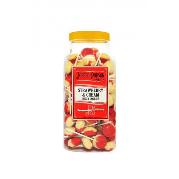 Dobson Strawberry and Cream Mega Lolly Jar 90pk