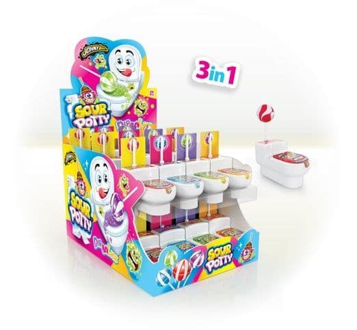 Johny Bee Sour Potty Lolly & Candy Powder 24 Count