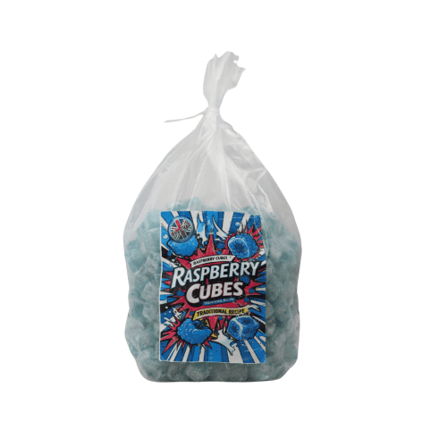Mitre Blue Raspberry Cubes Poly Bag 3kg