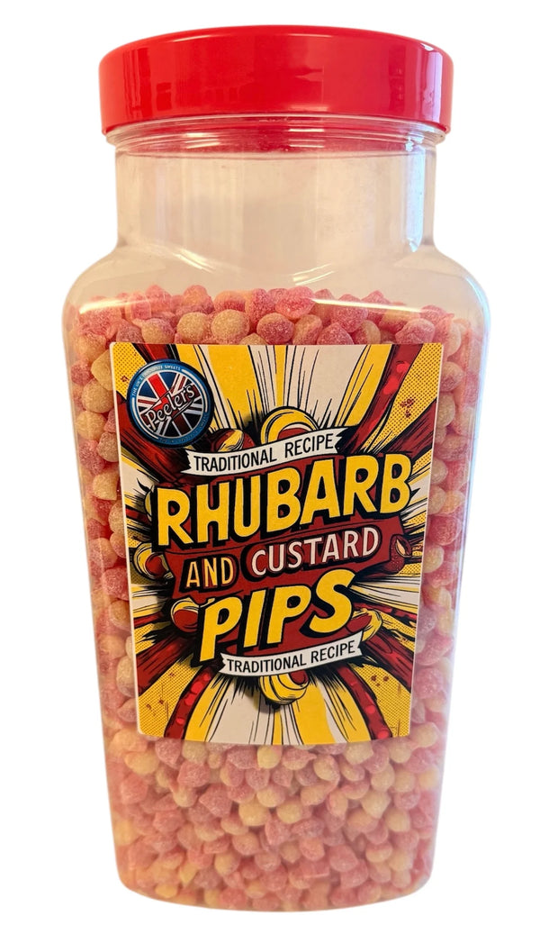 Mitre Rhubarb and Custard Pips jar 2.75kg