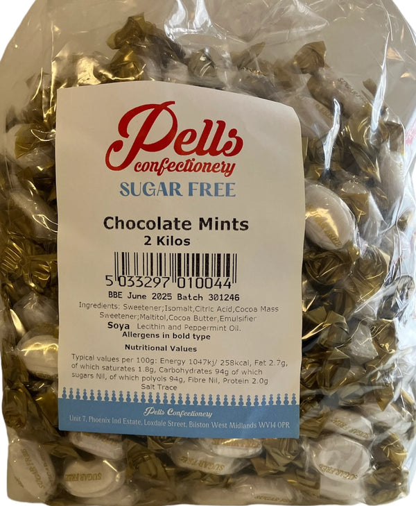 Pells Sugar Free Chocolate Mints 2kg