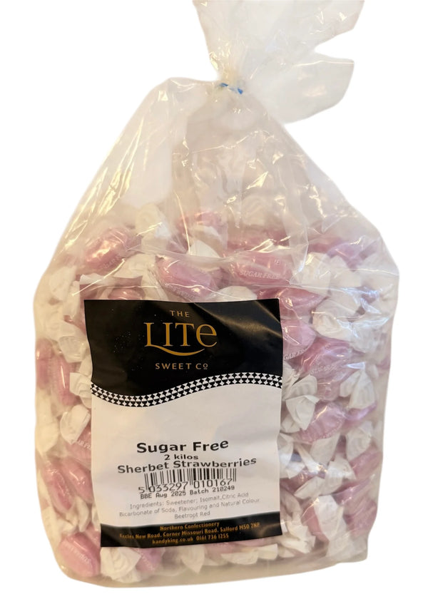 Pells Sugar Free Sherbet Strawberries 2kg