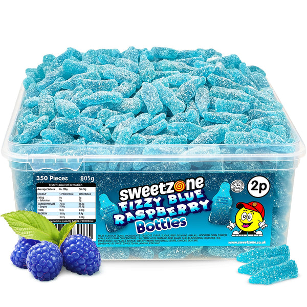 Sweetzone Tub Fizzy Blue Bottles 805g