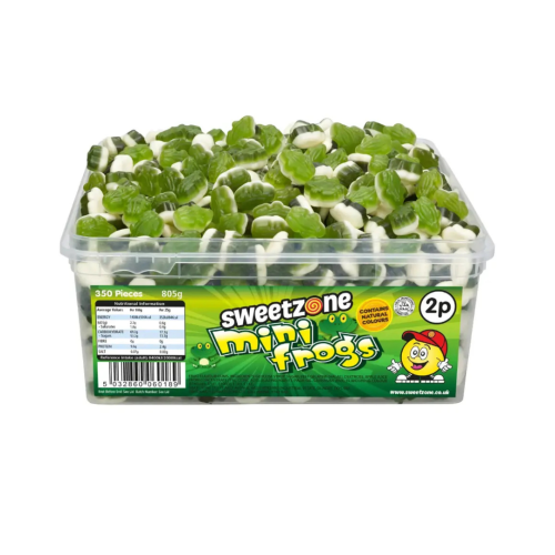 Sweetzone Tub Mini Green Frogs 805g 350pk