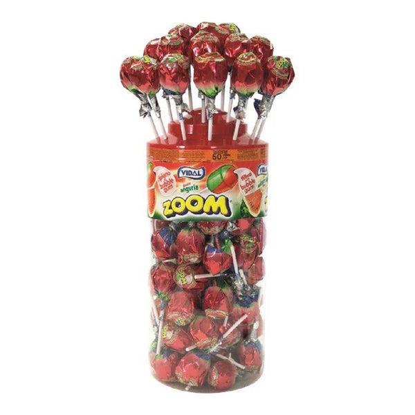 Vidal 50pk Zoom Watermelon Lolly tub