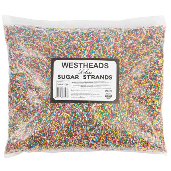Westheads Sugar Strands 3kg Poly Bag