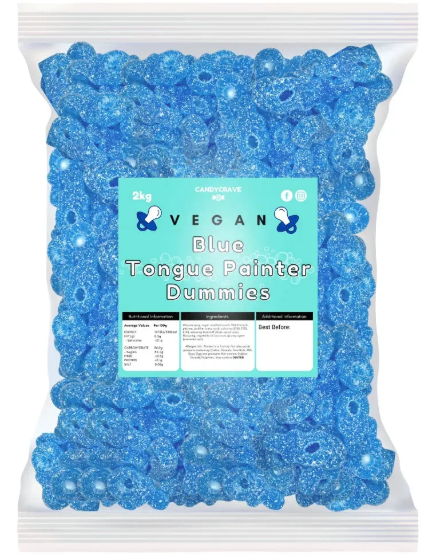 Candycrave Vegan Mini Fizzy Blue Dummies 2kg