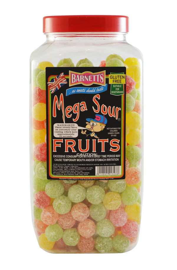 Barnetts Mega Sour Fruits Jar 3kg