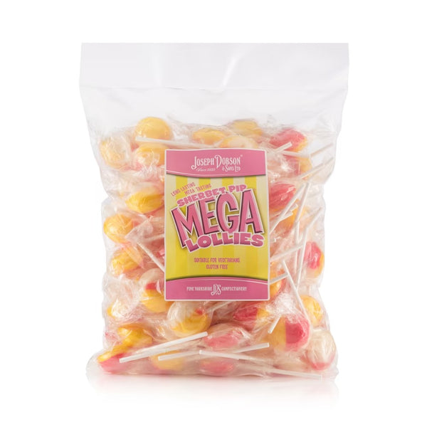 Dobsons Wrapped Sherbet Pips Mega Lollies Bag 1.9kg