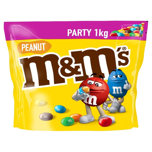 M&M's Crunchy Peanut & Milk Chocolate Party Mix Bulk Snack Bag 1kg