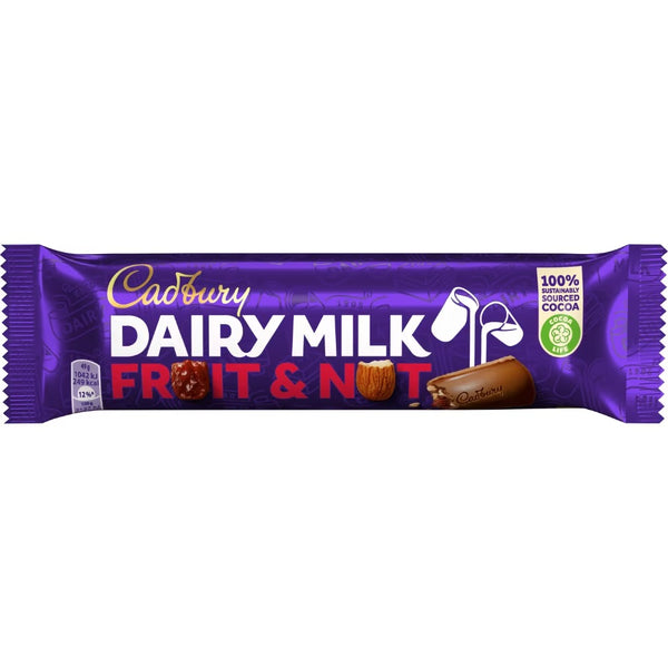 Cadbury Dairy Milk Fruit & Nut Chocolate Bar 49g 48 x 49g Bars