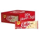 KitKat 4 Finger White Biscuit Bar 4 Pack Multipack 166g 20 x (4 x 41.5g) Multipacks