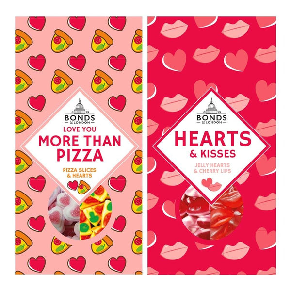 Bonds Hearts & Kisses & Love You More Than Pizza Boxes 12 x 140g
