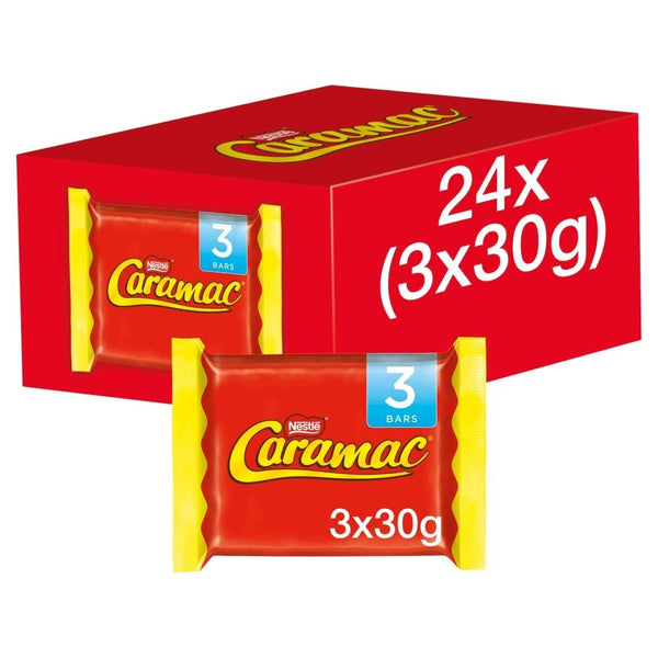 Caramac Caramel Chocolate Bar 3 Pack 24 x ( 3 x 30g)