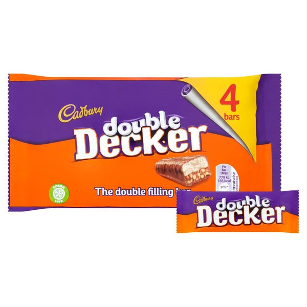 Cadbury Double Decker Chocolate Bar 4 Pack 149.2g 8 x (4 x 37g)