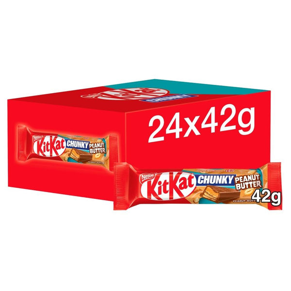 Kit Kat Chunky Peanut Butter Milk Chocolate Bar 42g 24 x 42g Bars