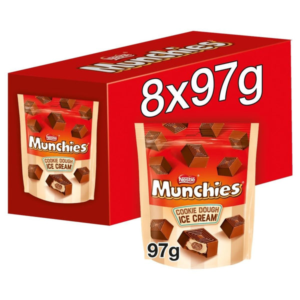 Munchies Milk Chocolate Cookie Dough Ice Cream Sharing Bag 97g x 8