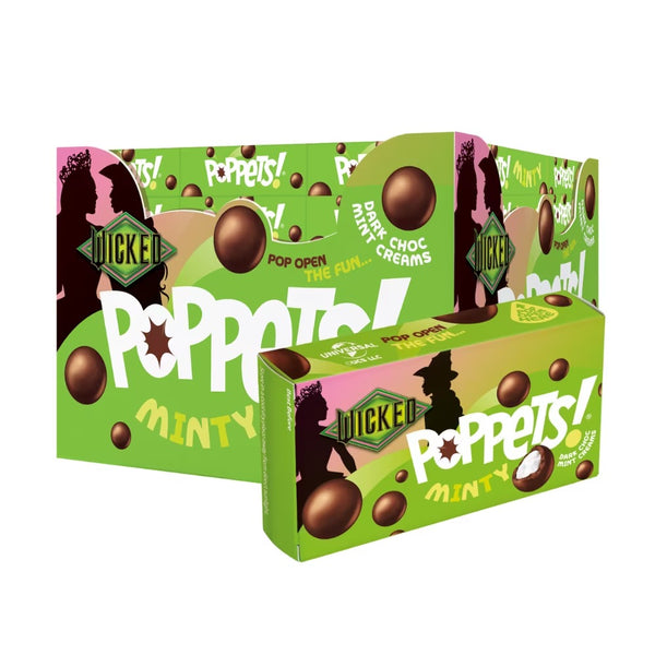 Poppets Minty Dark Choc Coated Mint Creams Box 40g x 36 36 x 40g Boxes