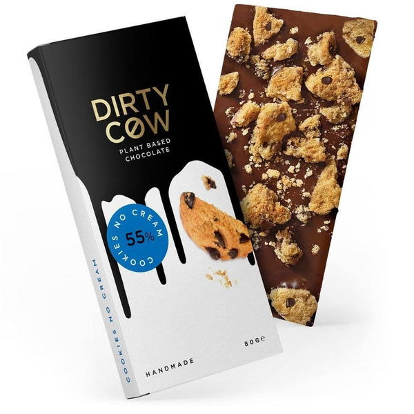 Dirty Cow Cookies No Cream Plant Based Chocolate Bar 80g 1 x 80g Bar